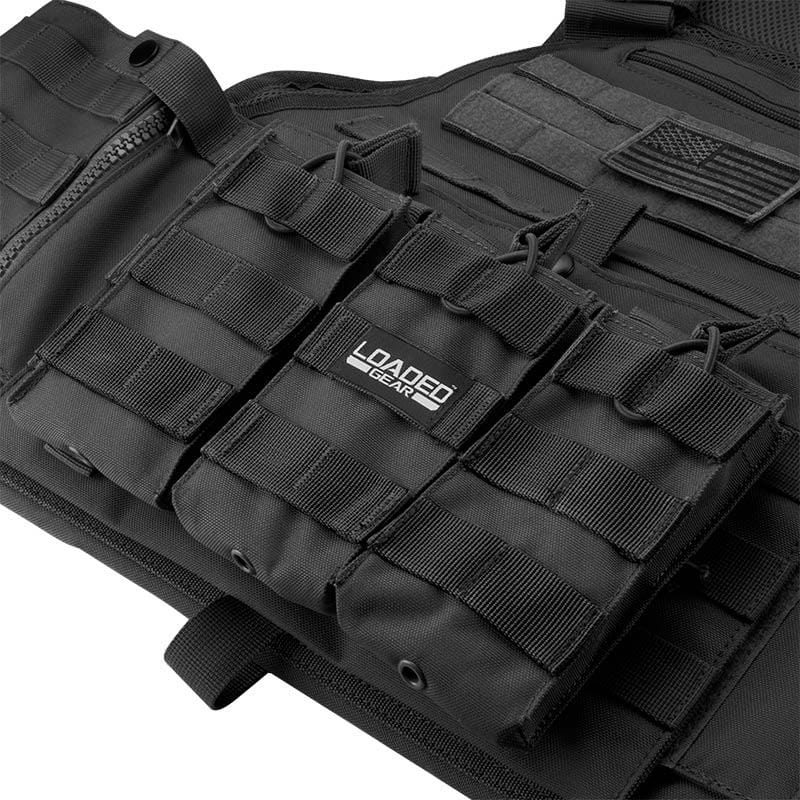 BARSKA Loaded Gear CX-200 Triple Magazine Pouch (Black) By Barska BI12246 - Home Supplies Mall