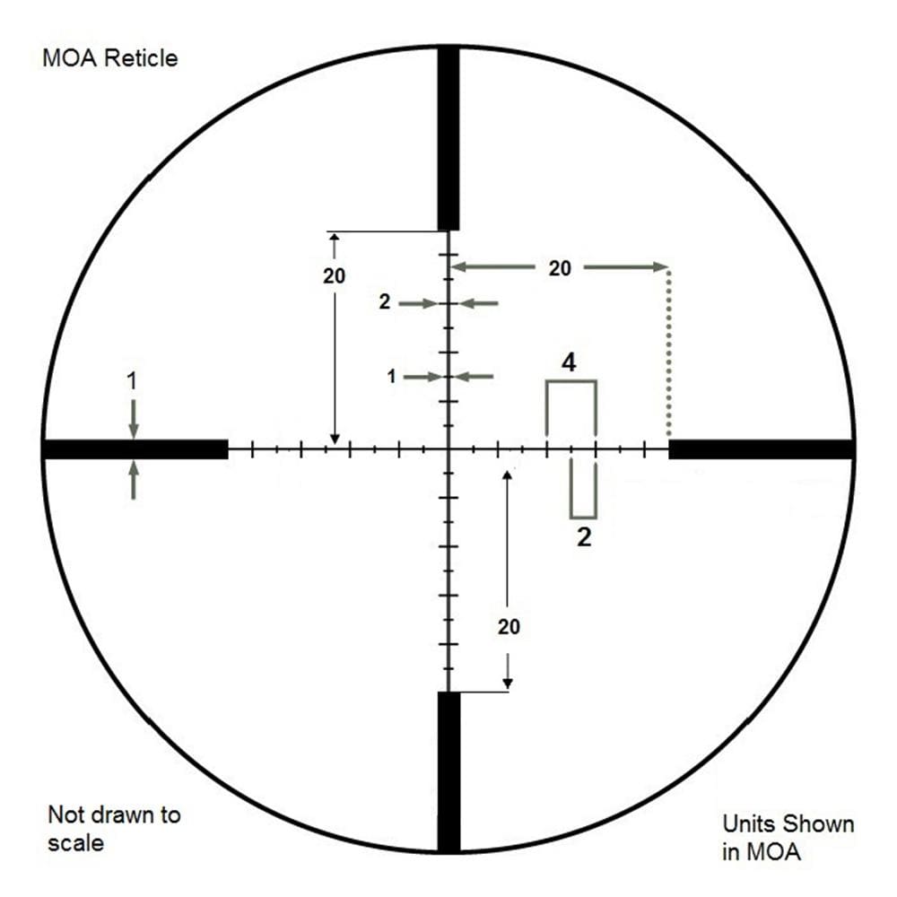 BARSKA LEVEL 1.5-6x 44mm IR MOA Rifle Scope Matte Black AC12780 - Home Supplies Mall