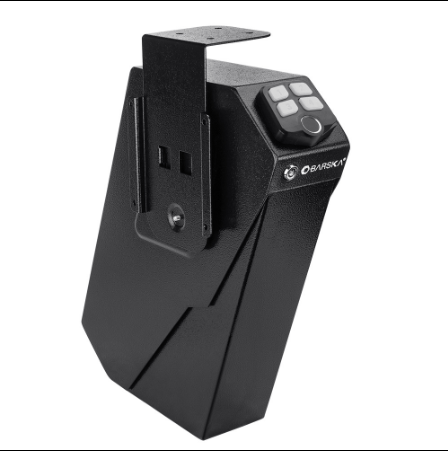 BARSKA Quick Access Biometric Handgun Desk Safe AX13092 - Home Supplies Mall