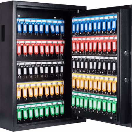 BARSKA 100 Key Cabinet Digital Wall Safe (Black) AX13370 - Home Supplies Mall