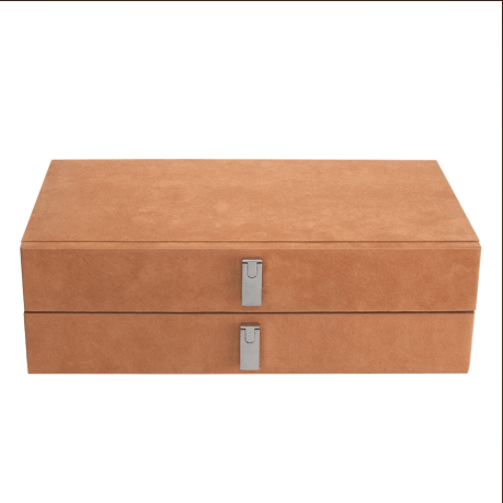 BARSKA Suede-Lined Jewelry Storage Drawer Set, Tan AF13318 - Home Supplies Mall