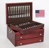 Presidential Super Flatware Chest, Solid 
American Hardwood with Rich Mahogany 
Finish,