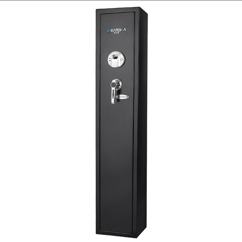 BARSKA AX11652 Biometric Safe with Fingerprint Lock 1.83 cu. ft. 4-Gun Tall, Black Matte - Home Supplies Mall