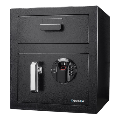 BARSKA Biometric Keypad Depository Safe AX13108 - Home Supplies Mall