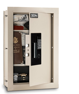 MESA's MAWS2113E adjustable wall safe Series Tan Wall Safe - Home Supplies Mall